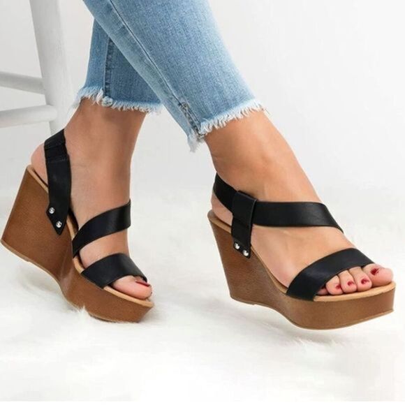 Lily Women’s Wedge Sandals sz 10 NEW # bag V-31 - Picture 1 of 8